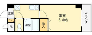 【間取り】 | 西山本ハイツ | １K