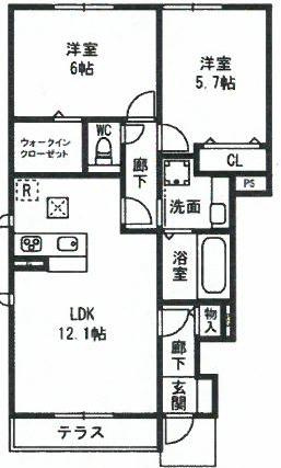 グランシャリオＢの間取り