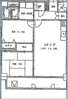 大濠クレセントマンションの間取り|大濠クレセントマンション（2LDK）　間取り