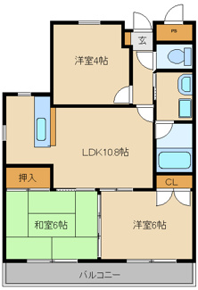 【間取り】 | ルベール梶ヶ谷 | 間取り　ルーベルイノウエ