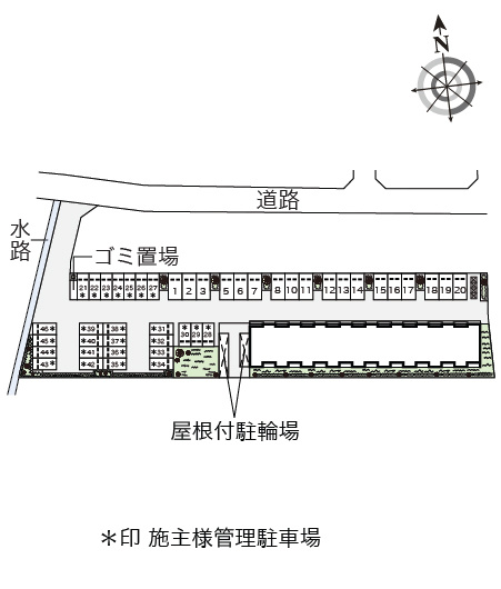 【間取り】 | レオネクスト紅　月極駐車場 | ☆21番から46番になります☆
