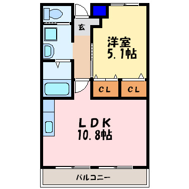 大拓ハイツ7の間取り