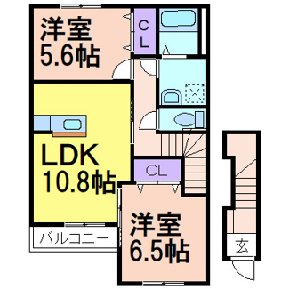【間取り】 | ビバーチェ（ペット飼育可） | 掲載写真は同建物・反転タイプのお部屋です。現況優先といたします。
