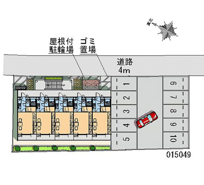 【区画図】 | ゼスト西成田 | 敷地内にゴミ置場・駐輪場あります