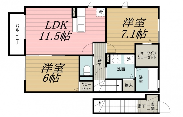 プチクールの間取り