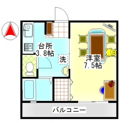 ガーディニアシティ稲荷町の間取り