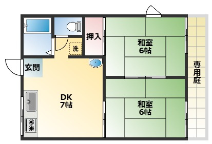 ハイツ野々上の間取り