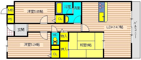 パストラルフラットの間取り