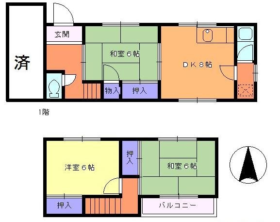 高木ハイツの間取り