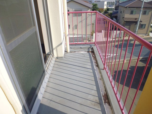マンション東二見のバルコニー