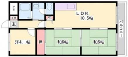 神明ハイツの間取り