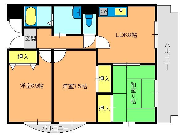H・Tハイライズの間取り