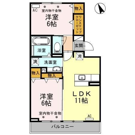 【間取り】 | エスペランサＳⅢ　B棟