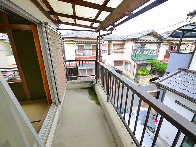 谷村一戸建（南京終町）のバルコニー|落ち着いた時間を過ごせるバルコニーです