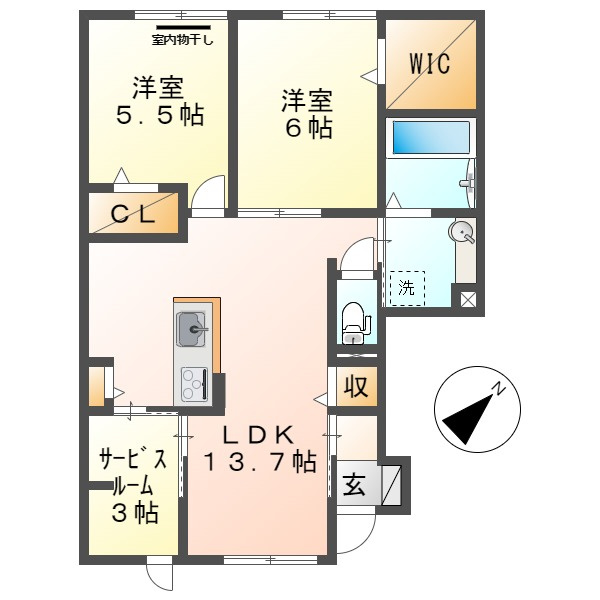 フォーチューン真壁Cの間取り