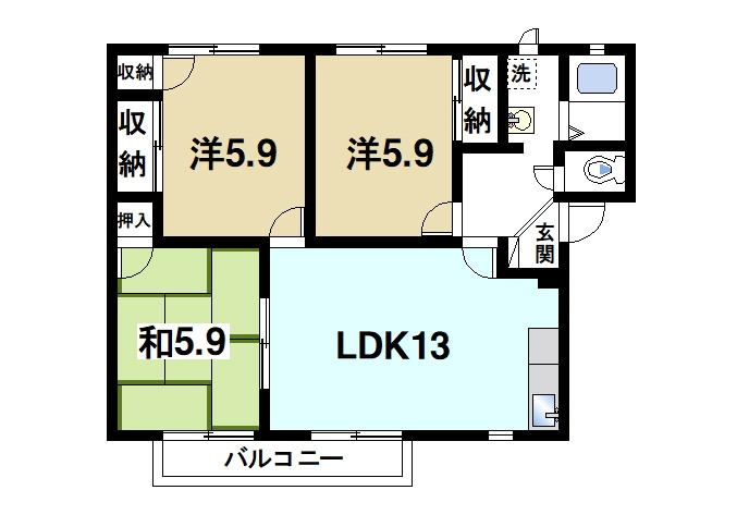 グリーンハイツ高塚の間取り|家族と快適な生活を満喫できます
