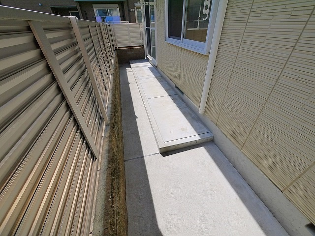 フェリシティーＥの庭|お洗濯に活躍するテラス