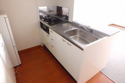 【キッチン】 | リオグランデ | カウンターキッチンからの眺め。カーテン・ＴＶなどが付きます。