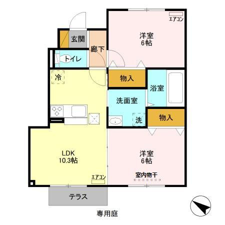 ラヴィラントさしまAの間取り