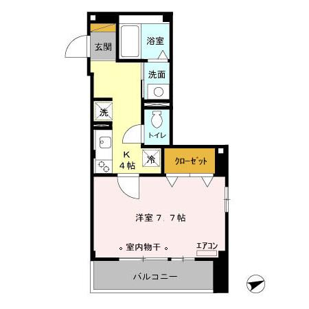 セレーノ．Kの間取り|★オートロック１ＤＫ