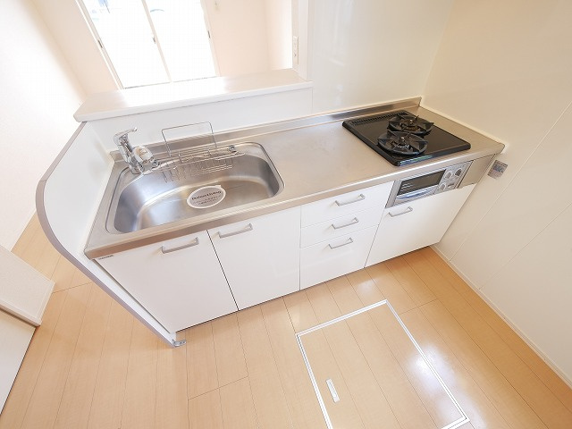 リビングタウン新大宮　Ｂ棟のキッチン|お料理しやすいキッチンです