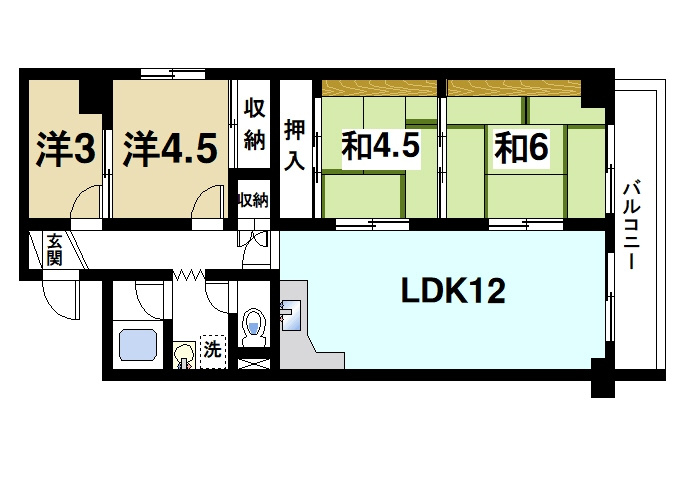奈良ガーデンハイツの間取り|ファミリーさんにおススメの間取りです。