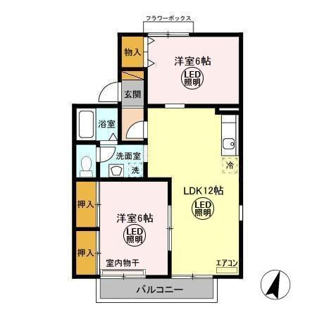 セジュール茂原公園Aの間取り