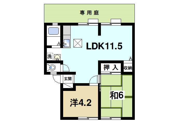 パナメゾン弐番館の間取り