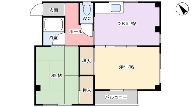 郡津マンションの間取り