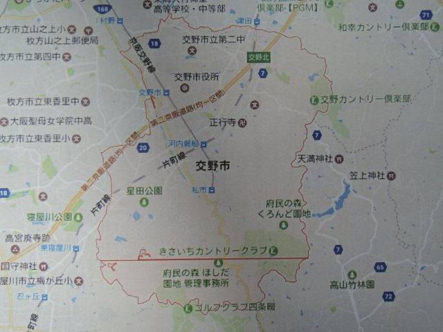 郡津マンションの地図|交野市全域地図