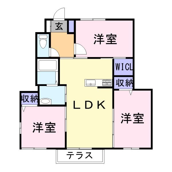 MASTCOURT新野辺Bの間取り