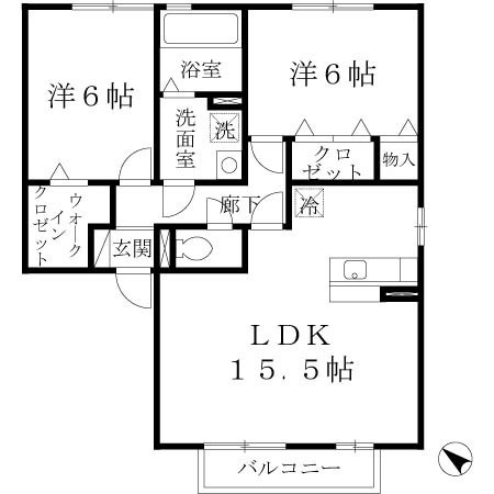 リジェールヒルＡ棟の間取り