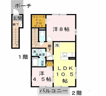 ローズコート野添B棟の間取り