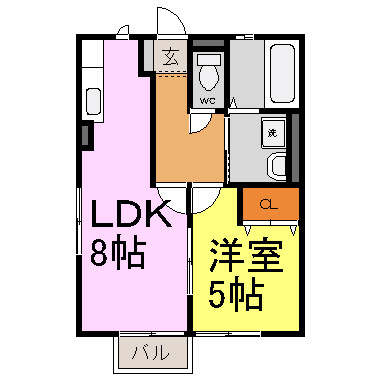 レトアkeiの間取り|広々1LDK☆
