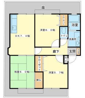 【間取り】 | パセオ宮前 | バランスの取れた間取り