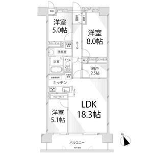 キャッスルコート飾磨の間取り