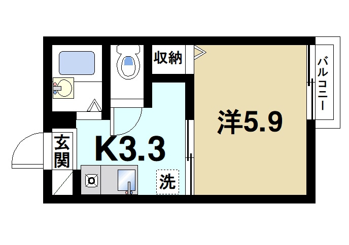 コスモスハイツの間取り|使いやすい間取りです