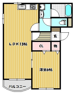 【間取り】 | ヒーロー1番館 | 設備充実の1LDK♪