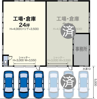 【間取り】 | 新吉田町4576-2貸工場・貸倉庫