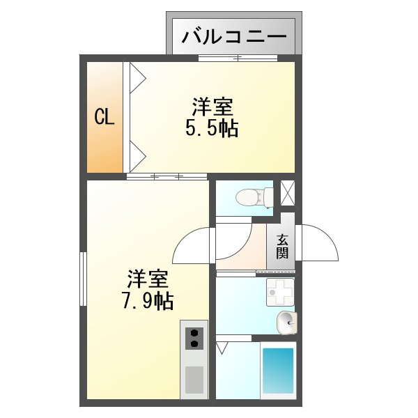 フジパレス淀川EASTの間取り