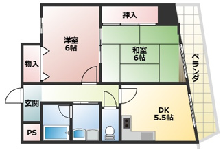 【間取り】 | サニーハイツ金田