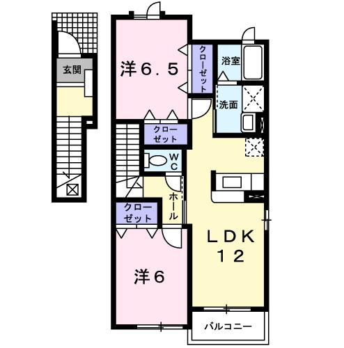 コモディダAの間取り
