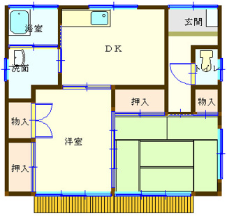 【間取り】 | 大久保町・貸家