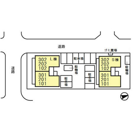 セルブランドS棟の区画図