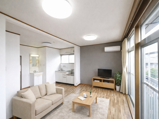 マンション　ヒライの居間・リビング|CGで家具等を配置したもので家具等は含まれません。