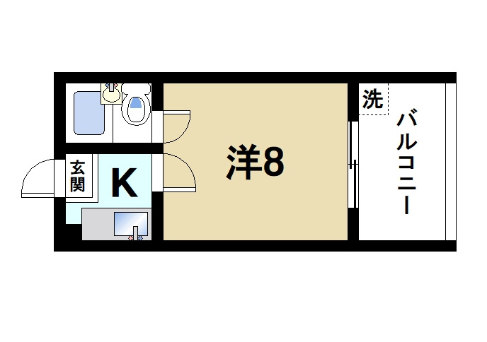 コーポ諏訪柳町の間取り|単身者様にぴったりの間取りです