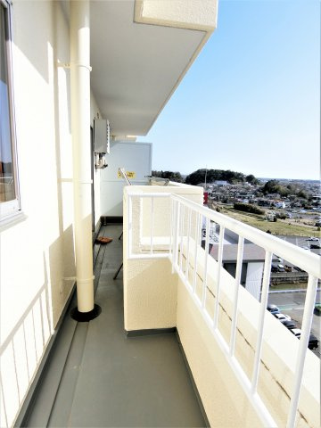 大あみハイツＡ棟のバルコニー
