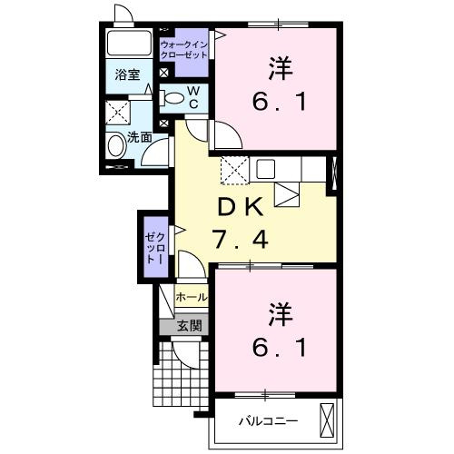 フレ　アビタシオンGの間取り