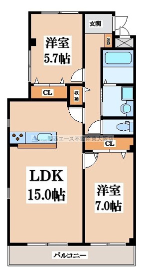 【間取り】 | ソラーナ北石切