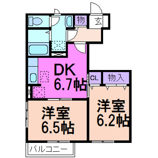 【間取り】 | プレーザントハウス　A棟